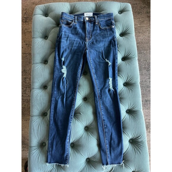 Current/Elliot Womens The Highwaist Stiletto Great Love Destroy Raw Hem sz 27 - Picture 9 of 9